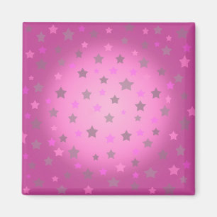 Pink and grey stars magnet