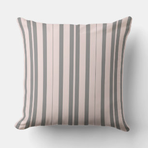 pink and grey stripes cushion