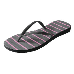 Pink and Grey Stripes Jandals
