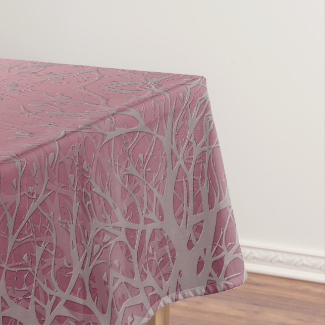 pink and grey tablecloth (In Situ)