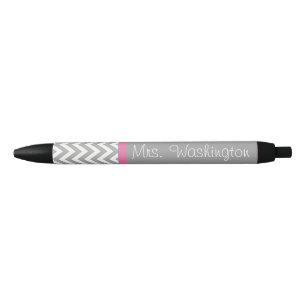 Pink and Grey Teacher's Writing Pen