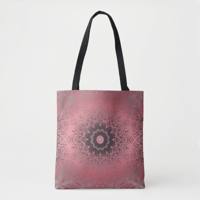 pink and grey tote bag (Front)