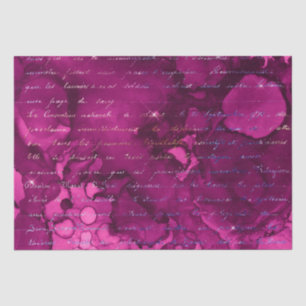 Pink and Iridescent Glitter Mermaid Letters Tissue Paper