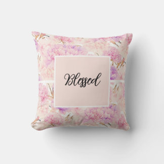Pink and lavender carnations,  cushion