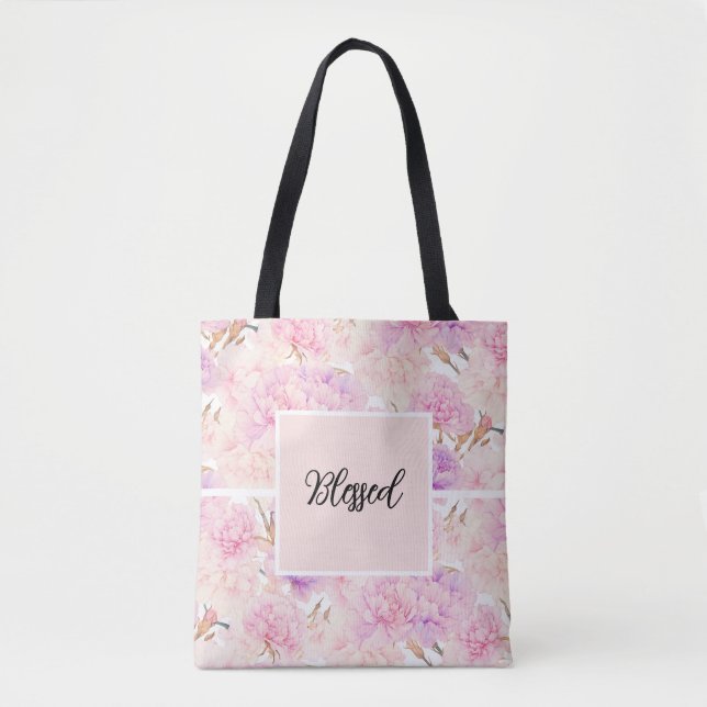 Pink and lavender carnations, soft Tote Bag (Front)