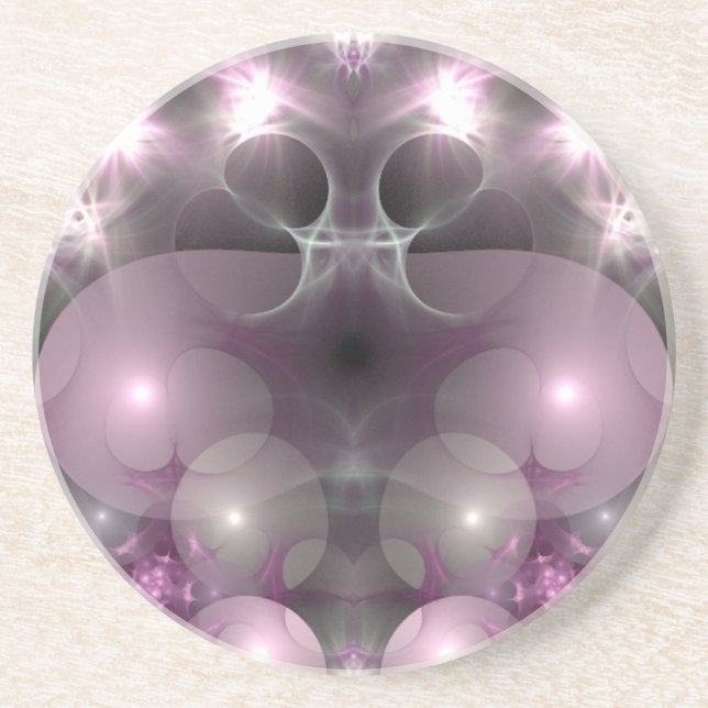 Pink and Lavender Lights Coaster (Front)