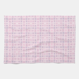 Pink and Lavender Mosaic Pattern Tea Towel