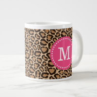 Pink and Leopard Print Custom Monogram