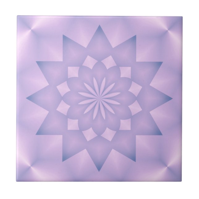 Pink and Lilac Rosette Tile (Front)