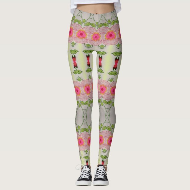 Pink and Lime Green Leggings (Front)