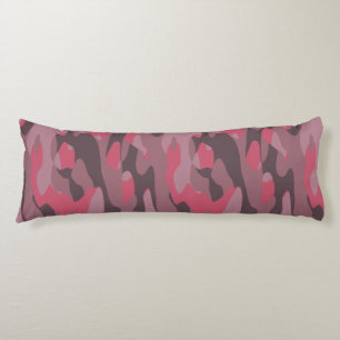 pink and mauve Camo abstract Body Cushion