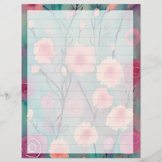 Pink and mauve floral lined (Front)