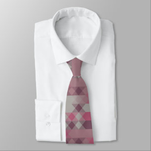 pink and mauve geometric tie