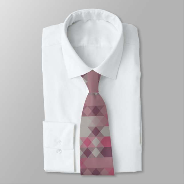 pink and mauve geometric tie (Tied)