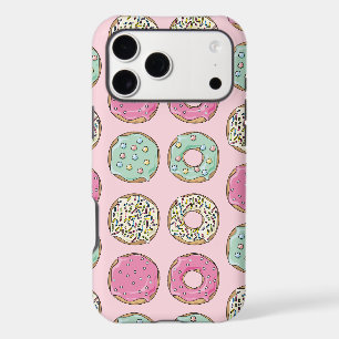 Pink and Mint Doughnut Print Phone Case