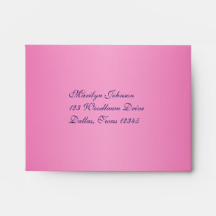 Pink and Navy Return Address Envelope for RSVP's