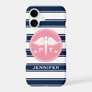 PINK AND NAVY STRIPE PHYSICAL THERAPY PT
