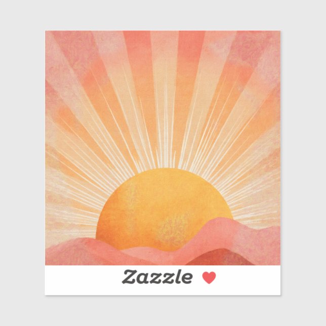 Pink and Orange Boho Sunrise (Sheet)