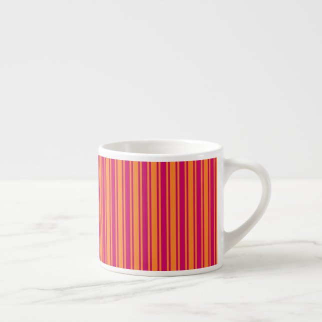 Pink and orange candy stripes espresso cup (Right)