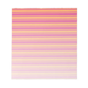 Pink and orange candy stripes notepad