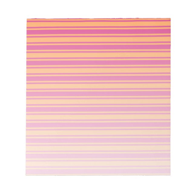 Pink and orange candy stripes notepad (Front)