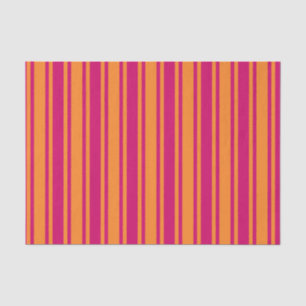 Pink and orange candy stripes tissue paper