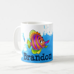 Pink and Orange Fish Mug