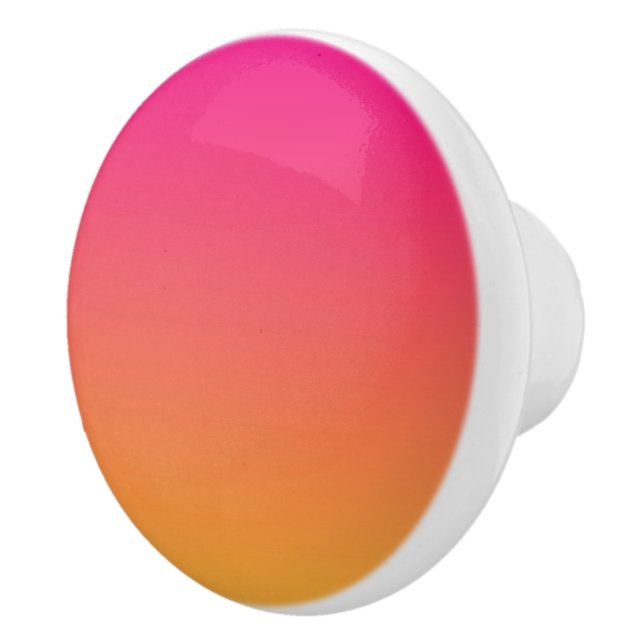 Pink and orange gradient ceramic knob (Right)