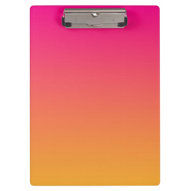 Pink and orange gradient clipboard (Front)