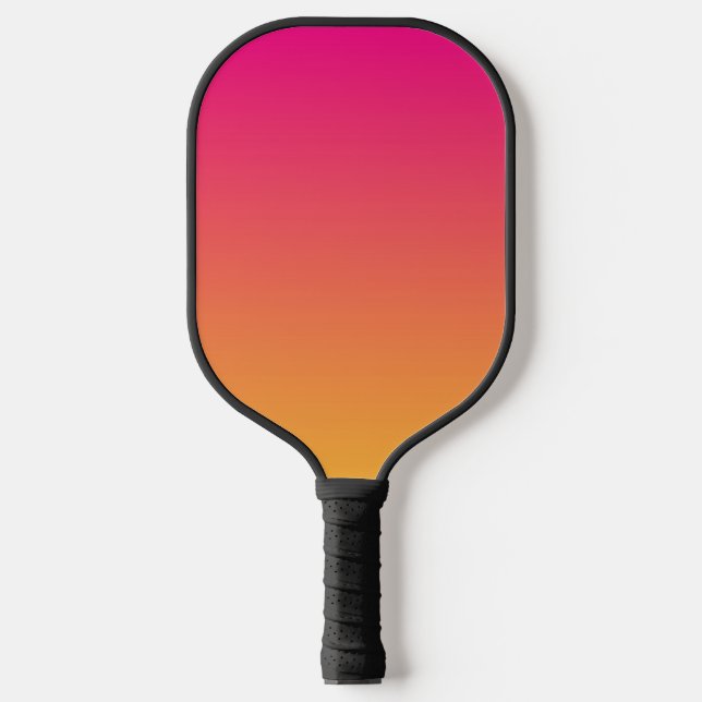 Pink and orange gradient pickleball paddle (Front)