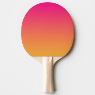 Pink and orange gradient ping pong paddle