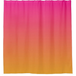 Pink and orange gradient shower curtain