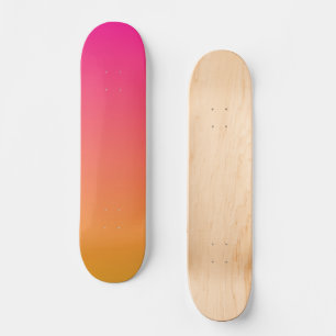 Pink and orange gradient skateboard