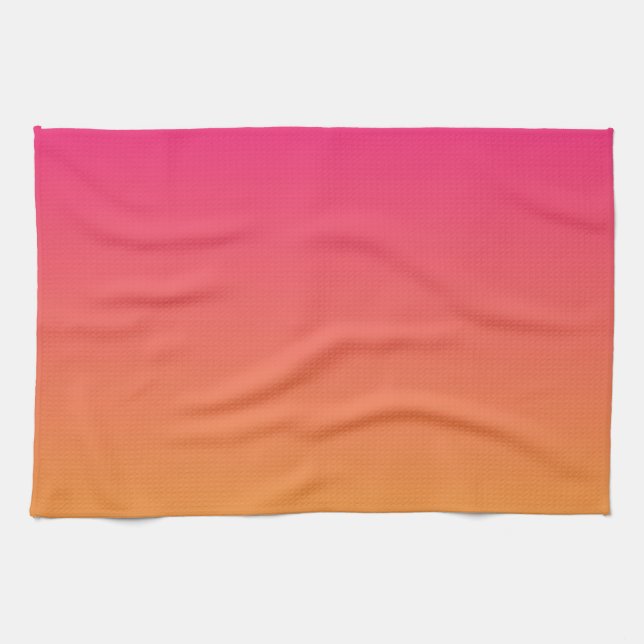 Pink and orange gradient tea towel (Horizontal)