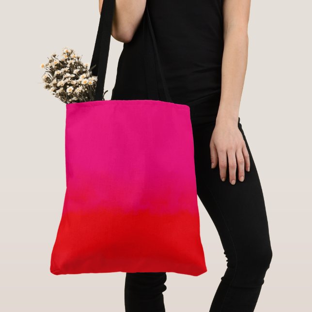 Pink and Orange Gradient  Tote Bag (Close Up)