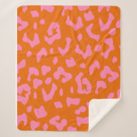 Pink and Orange Leopard Print Pattern