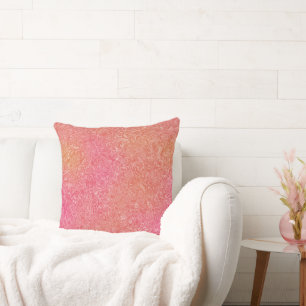 Pink and Orange Marble abstract Cushion