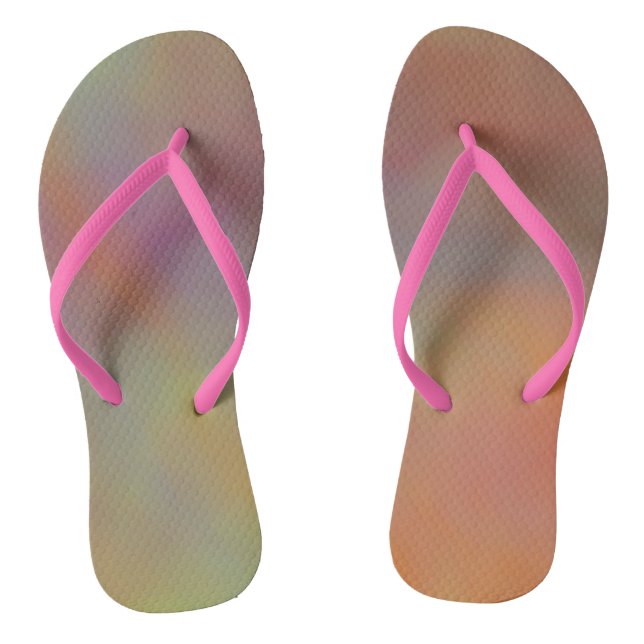 pink and Orange Marble Texture Jandals (Footbed)
