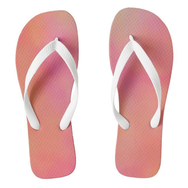 Pink and Orange Marrbled Cloud abstract Jandals (Footbed)