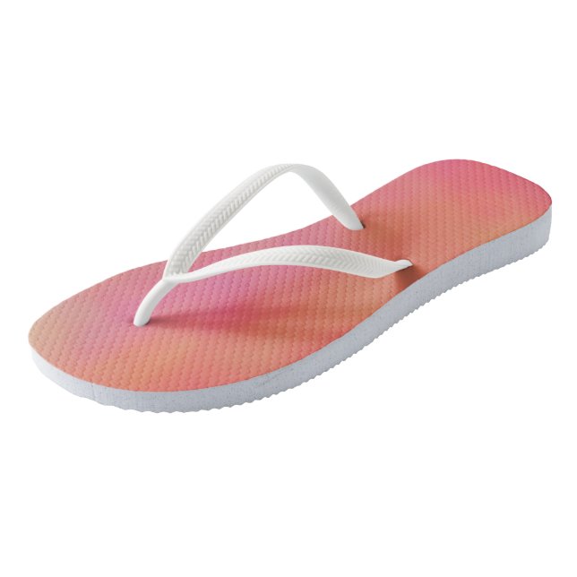 Pink and Orange Marrbled Cloud abstract Jandals (Angled)