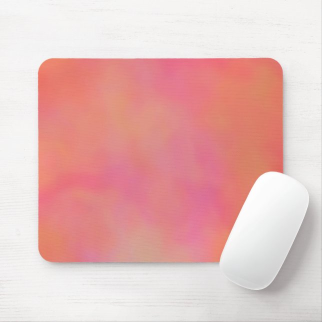 Pink and Orange Marrbled Cloud abstract Mouse Pad (With Mouse)