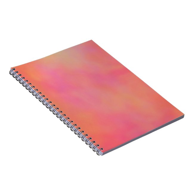 Pink and Orange Marrbled Cloud abstract Notebook (Right Side)