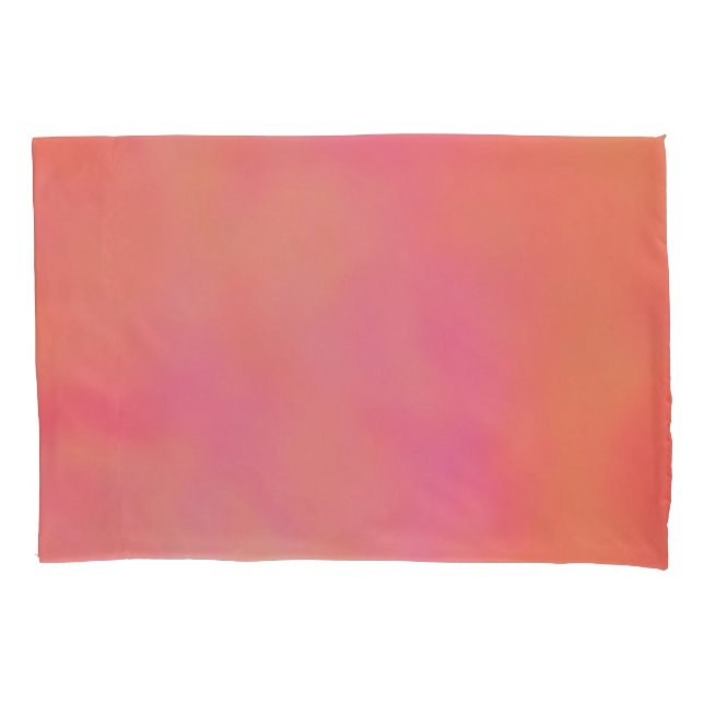Pink and Orange Marrbled Cloud abstract Pillowcase (Front)