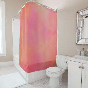 Pink and Orange Marrbled Cloud abstract Shower Curtain