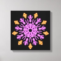Pink and orange neon flower