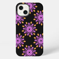 Pink and orange neon flower Case-Mate iPhone case