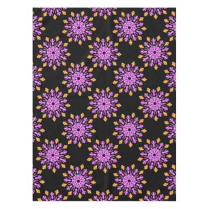 Pink and orange neon flower tablecloth