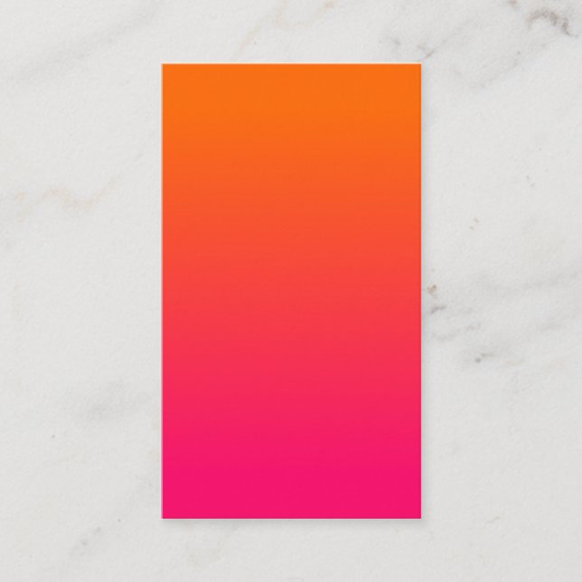 Pink and Orange Ombre Business Card (Front)