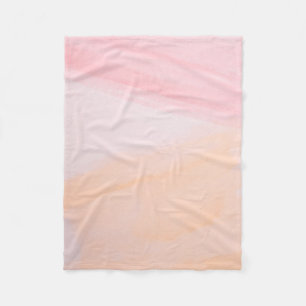 Pink and orange paints fleece blanket