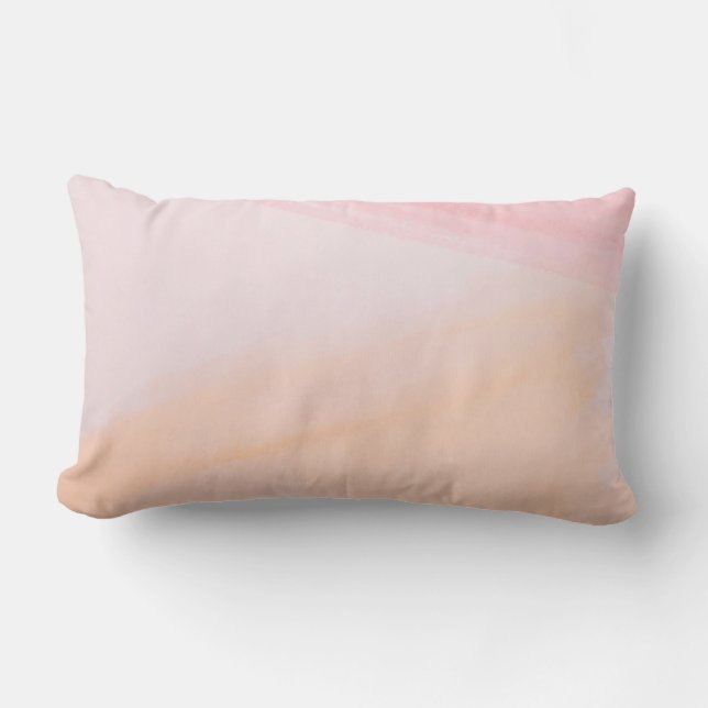 Pink and orange paints lumbar cushion (Front)